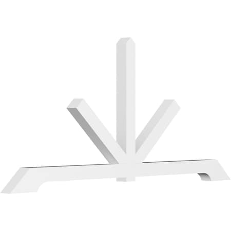 Ekena Millwork Vanguard Architectural Grade PVC Gable Bracket, 96"W x 44"H x 4"D x 4"F, 11/12 Pitch GBP096X44X0404VAN00